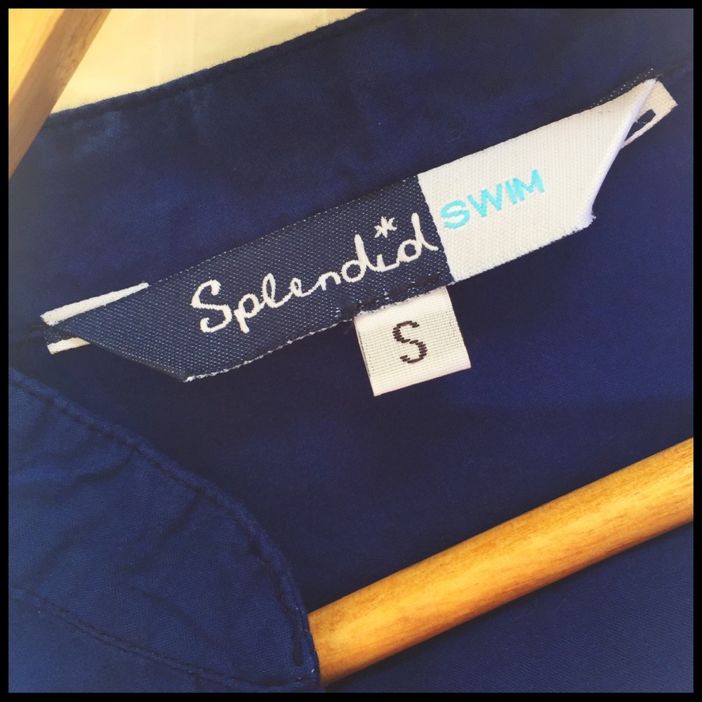 SPLENDID Swim Royal Blue 100% Cotton Coverup! ☀️ - Picture 4 of 16